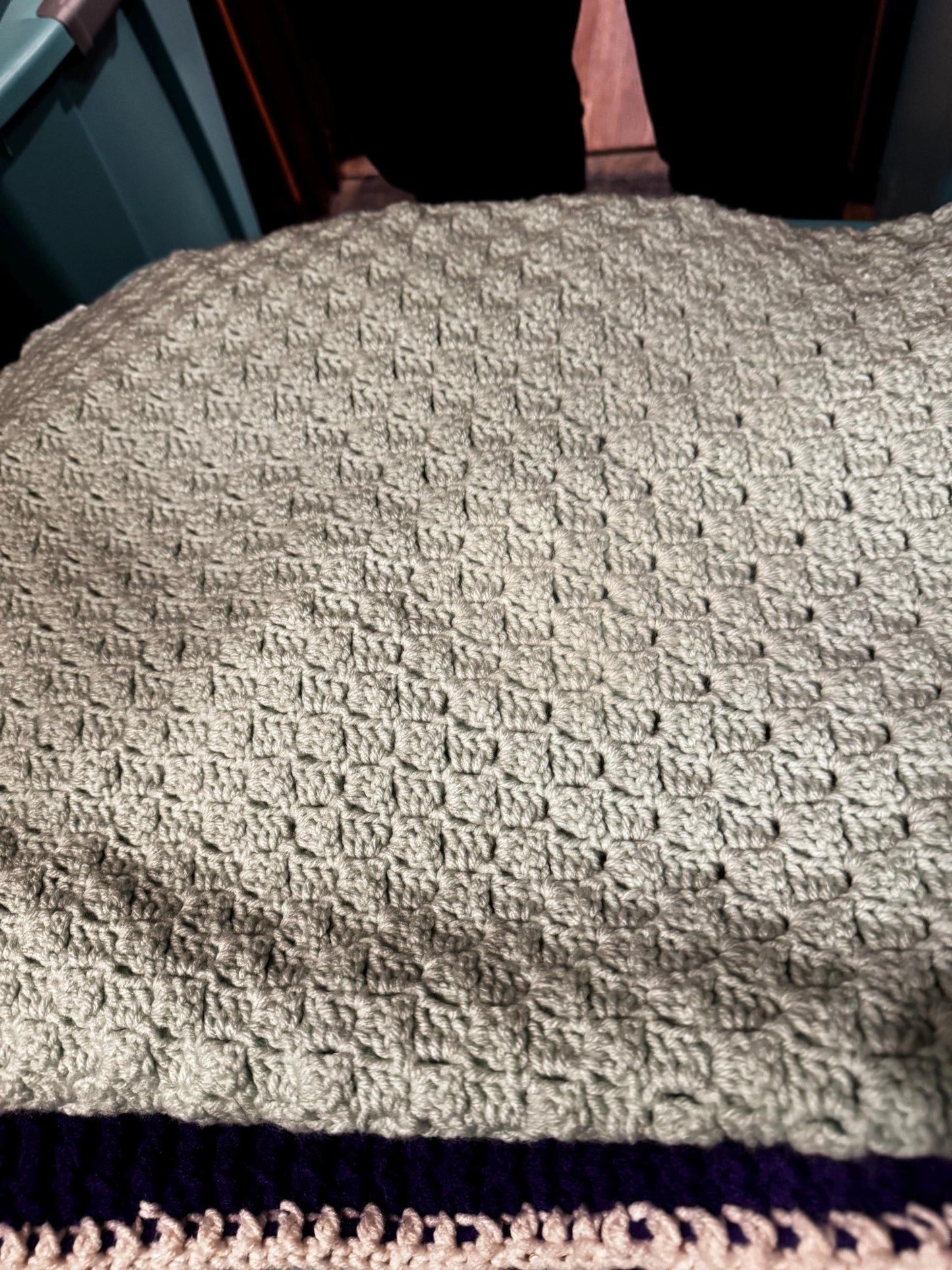 Crocheted baby blanket customizable