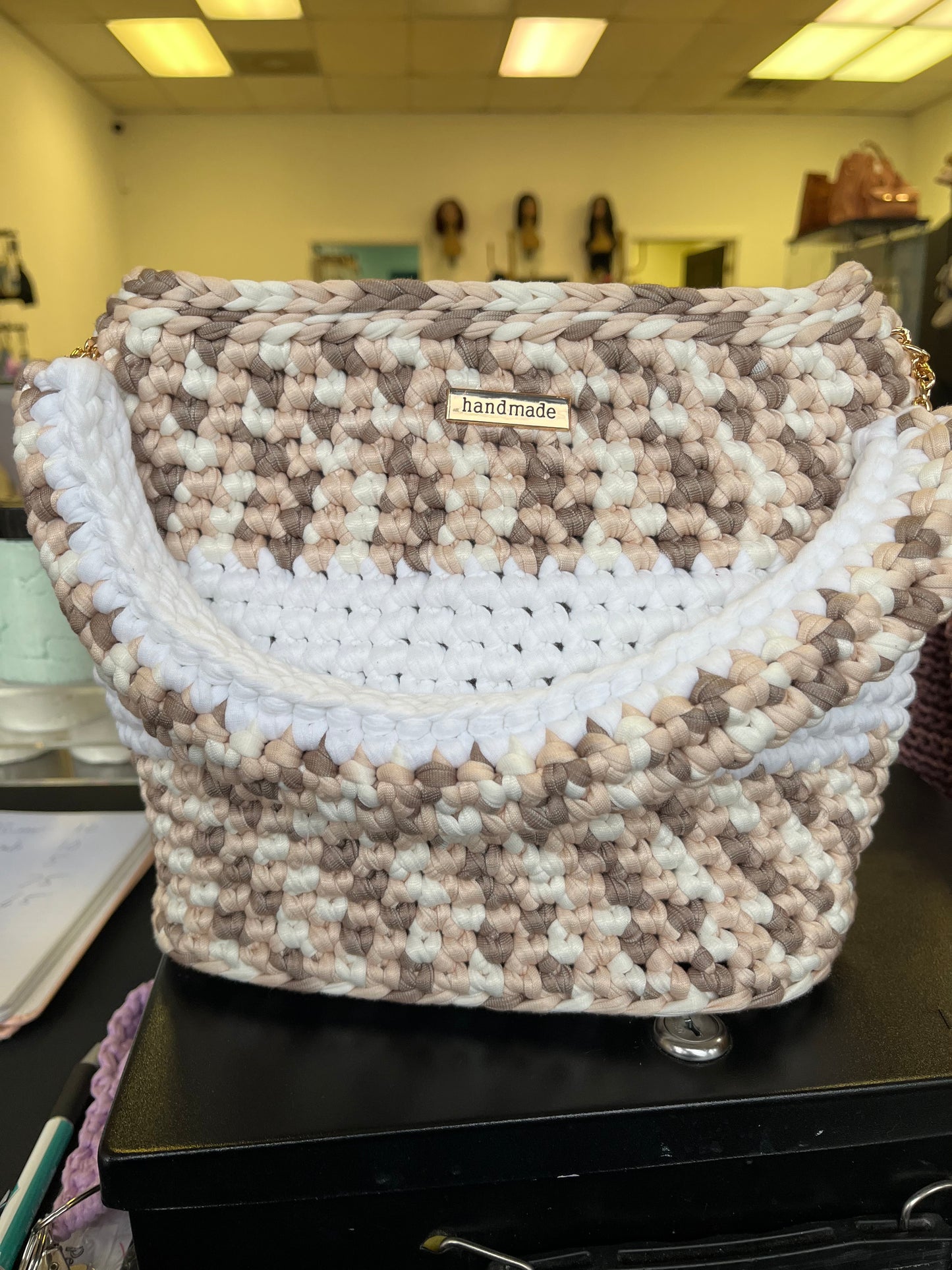 Crochet shoulder bag