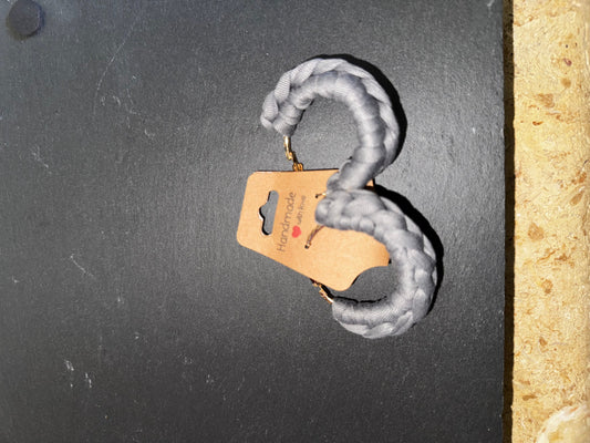 Crocheted earrings silver