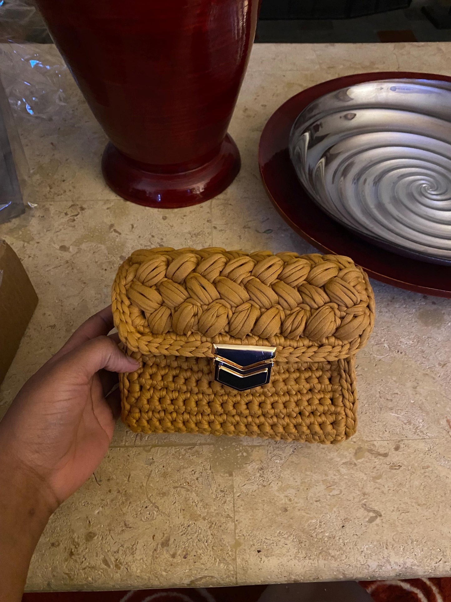 Crocheted handbag mini