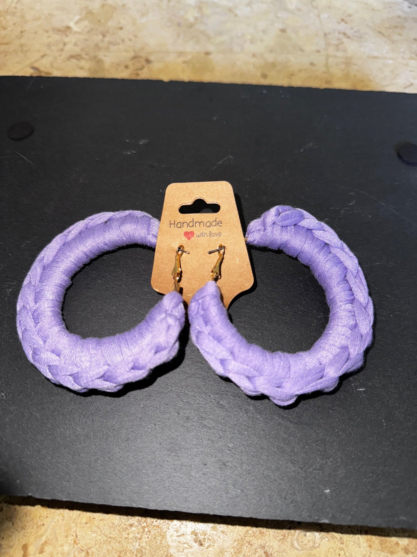 Crocheted earrings silver