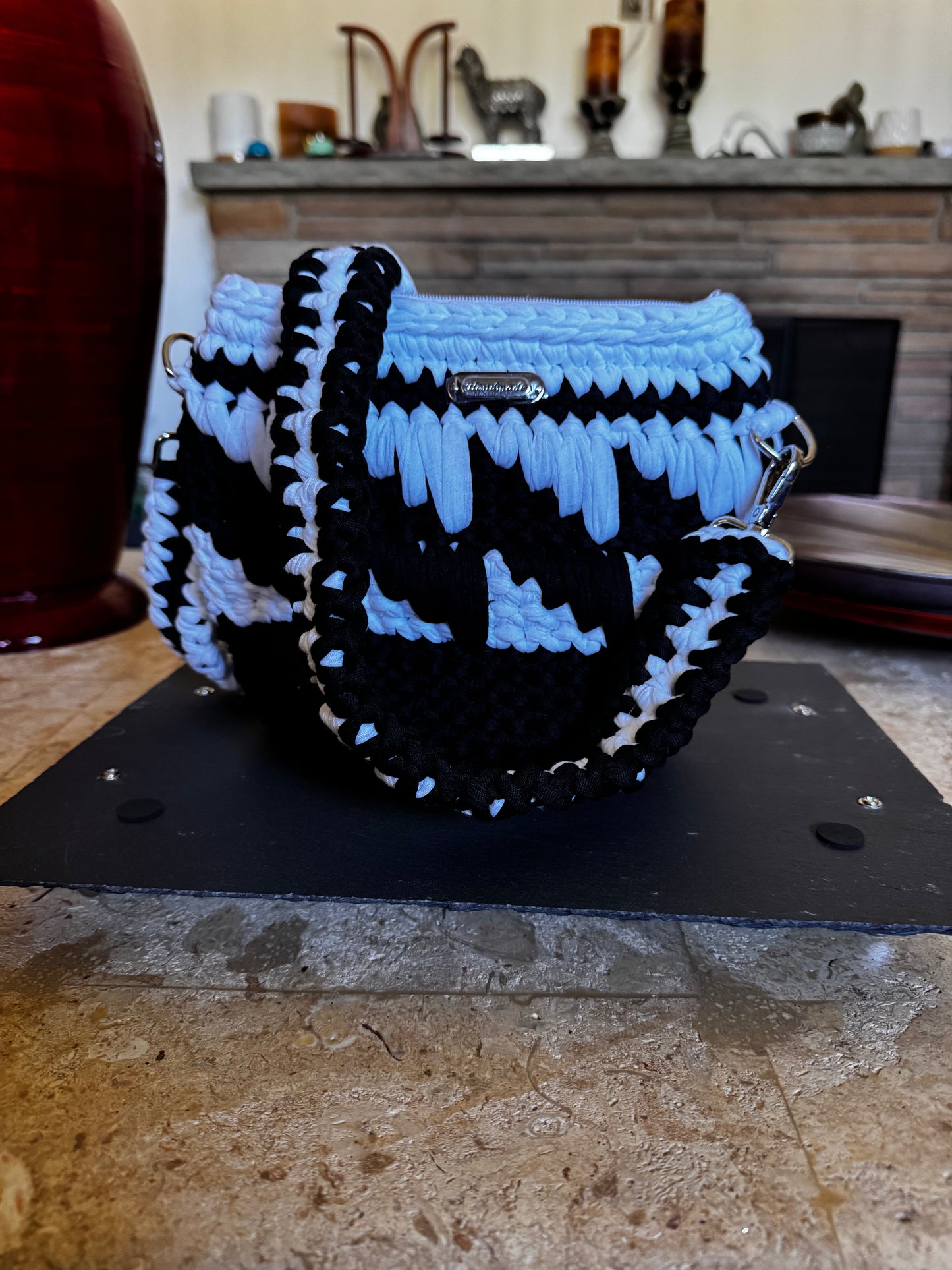 Small Black and White purse