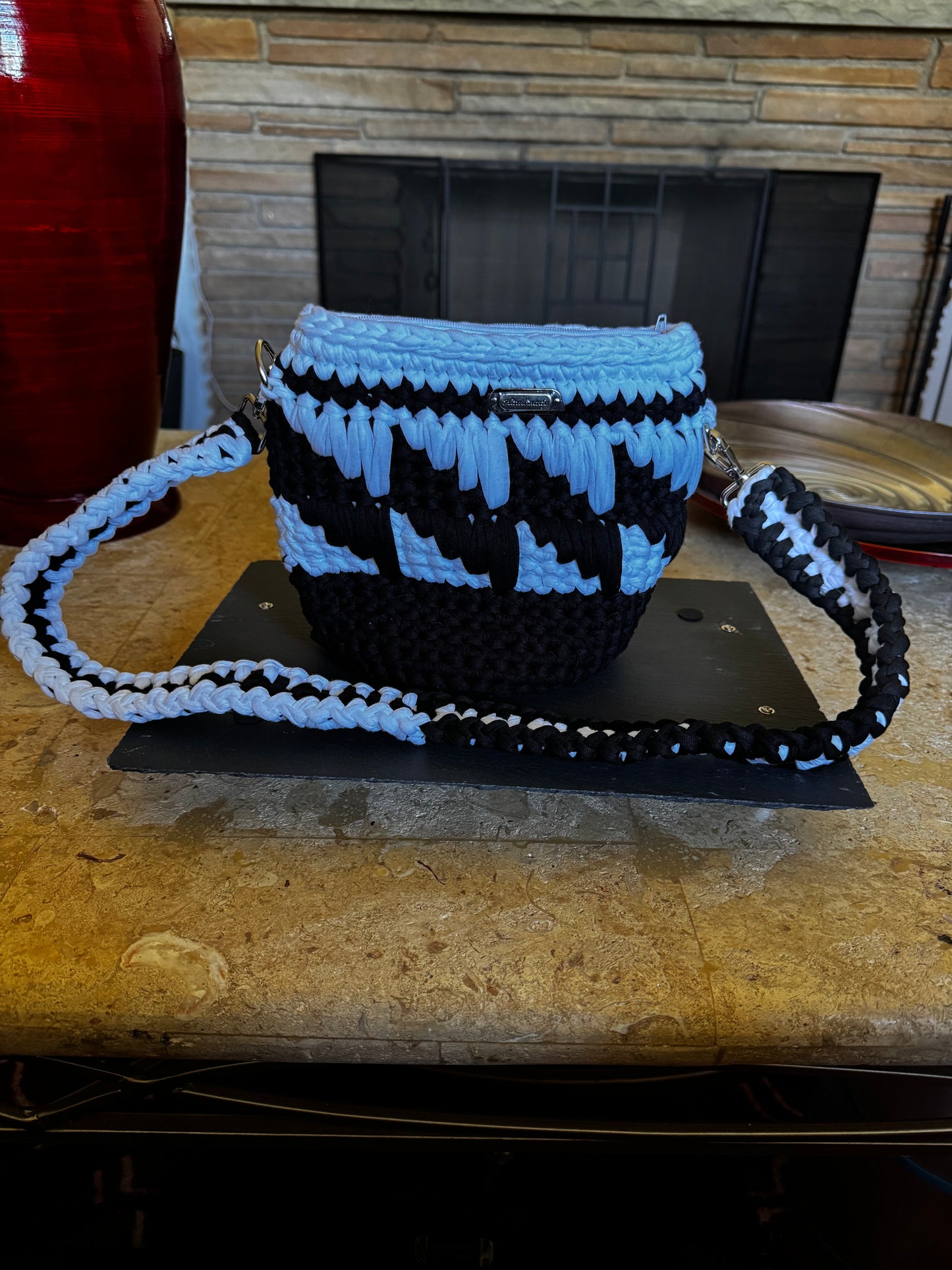 Small Black and White purse