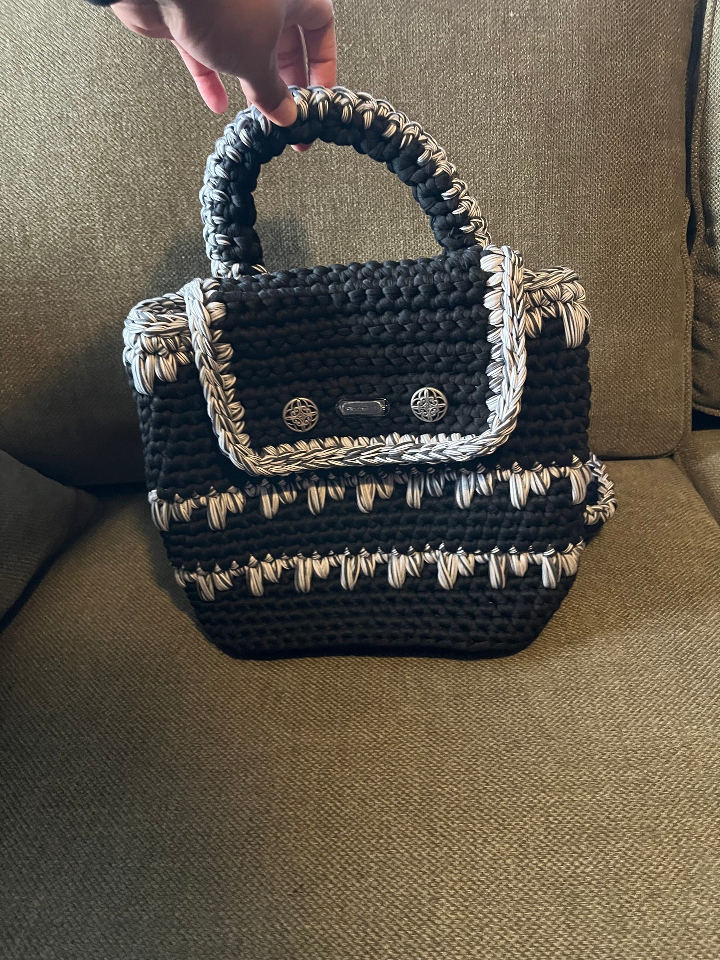 Crochet backpack purse