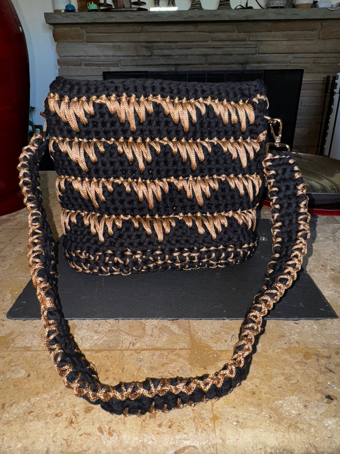 Crocheted shoulder bag