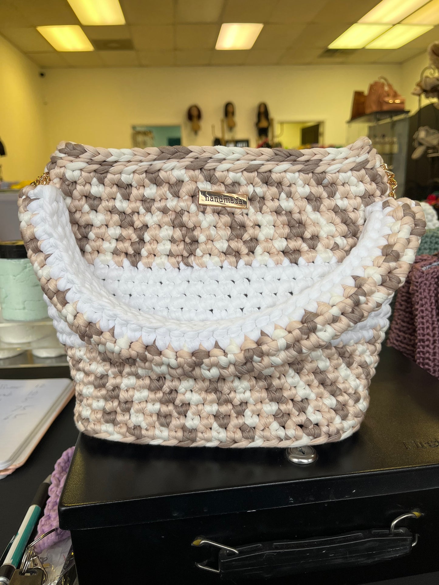 Crochet shoulder bag