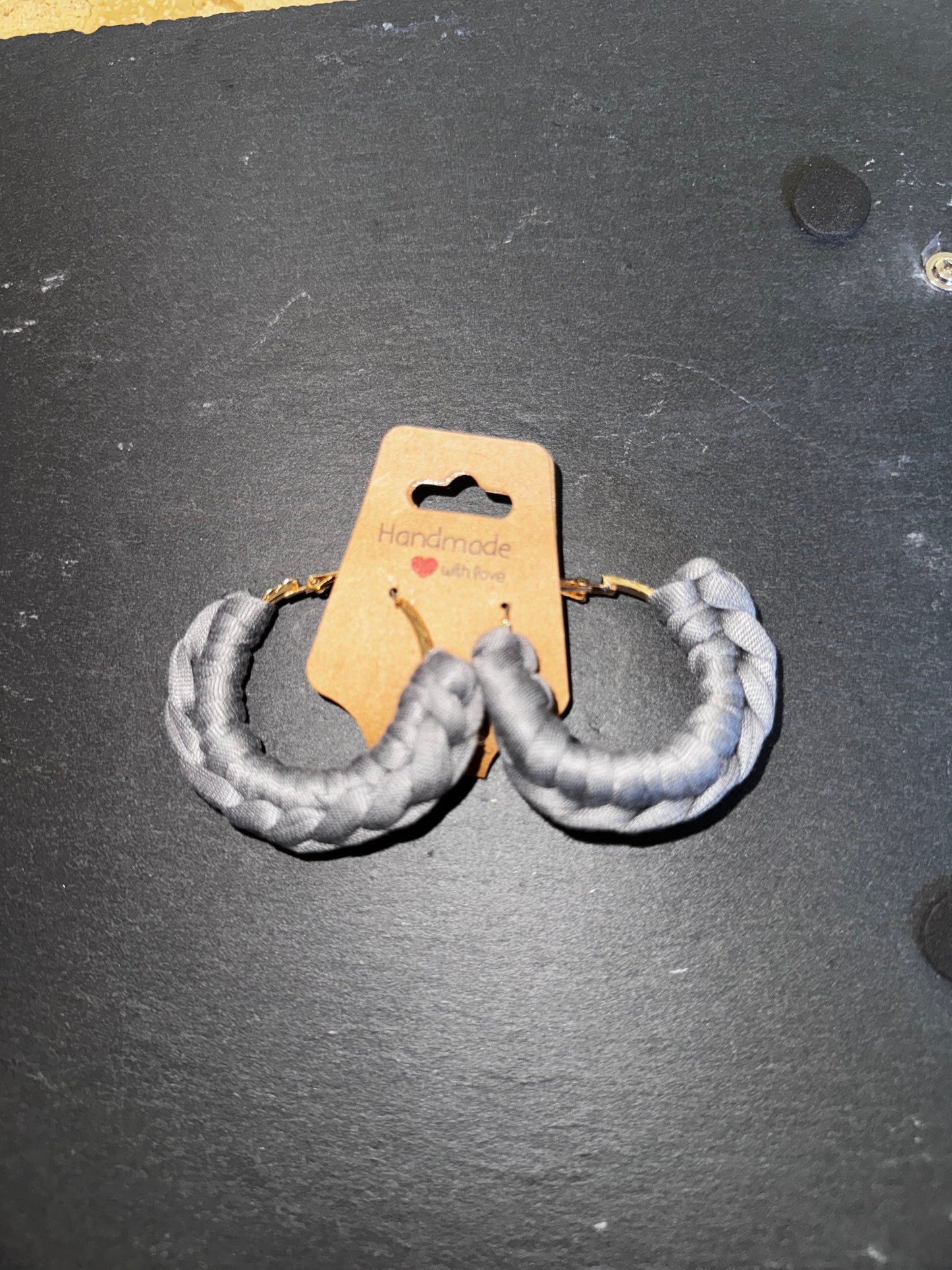 Crocheted earrings silver