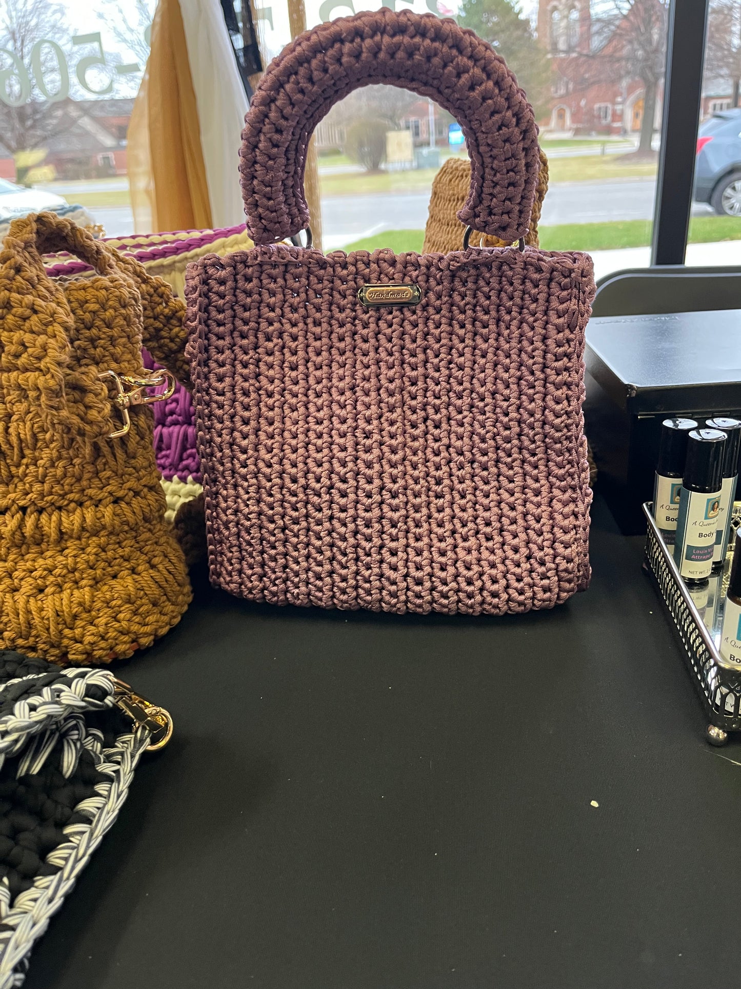 Crochet handbag