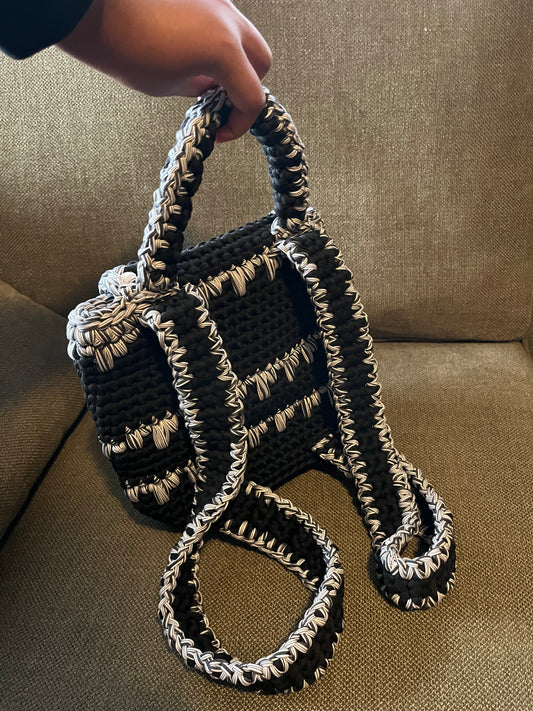 Crochet backpack purse