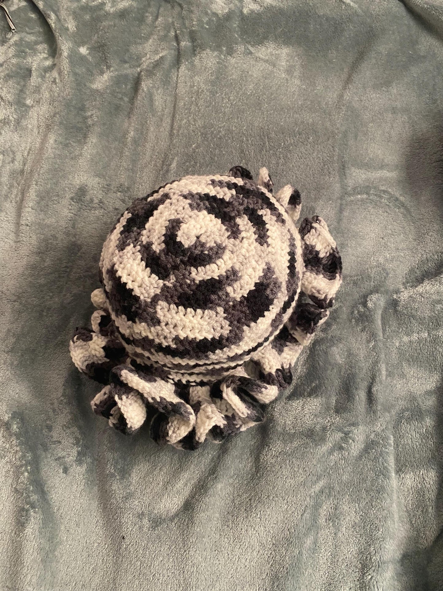 Crocheted ruffle hat